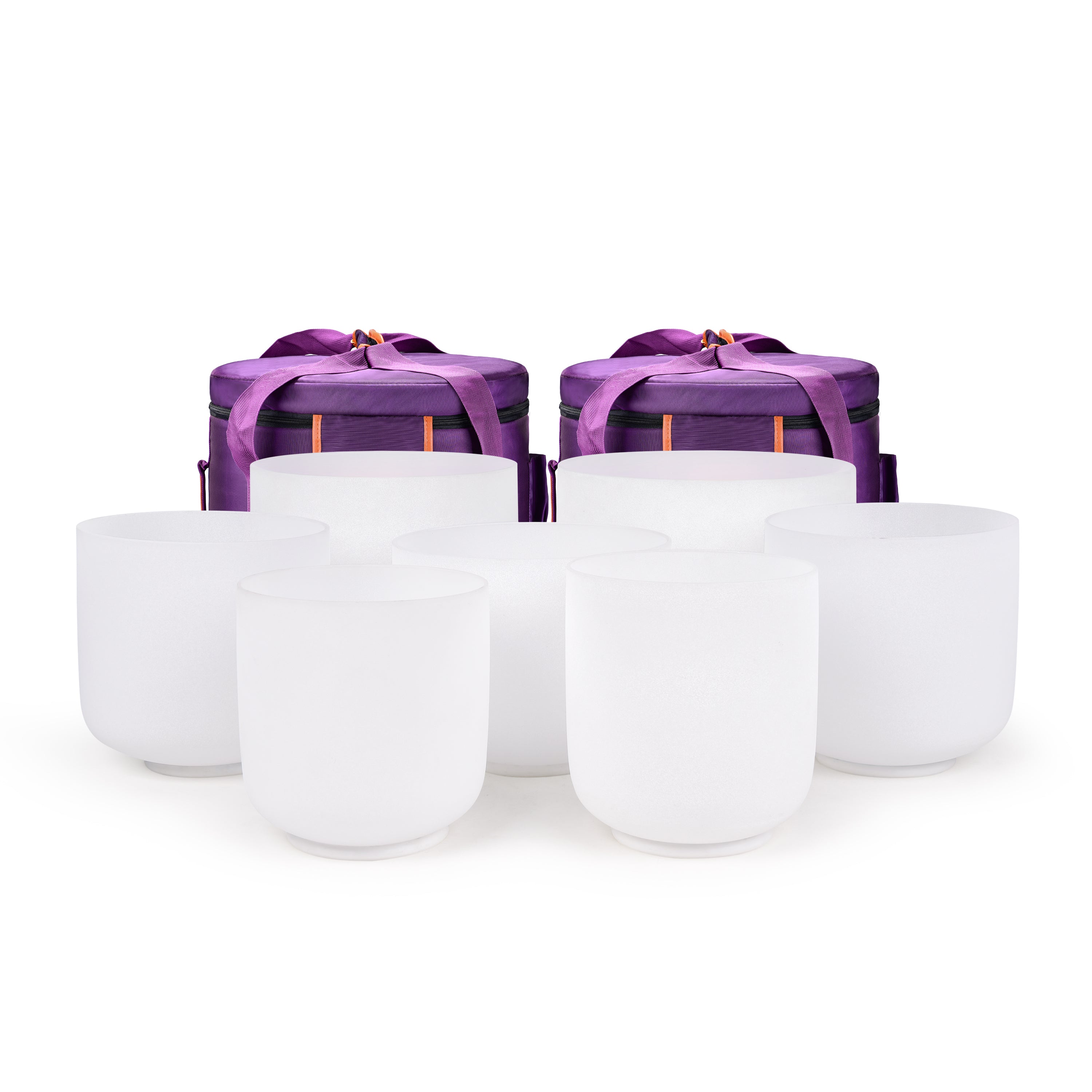 6-12" Chakra Set of 7 Crystal Singing Bowls—General - TOPFUND Crystal Singing Bowl